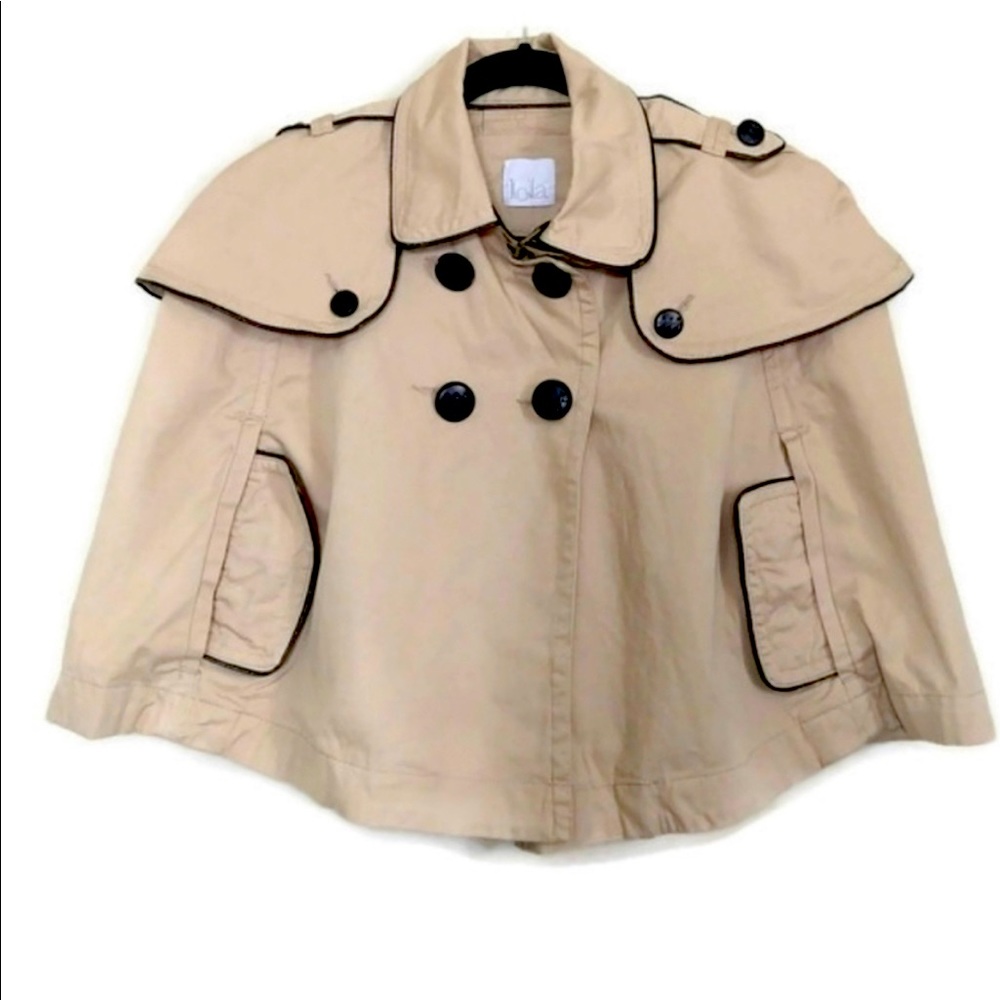 Lola by BCBG Max Azria Tan Cape Poncho Jacket